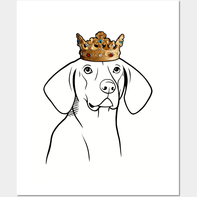 Treeing Walker Coonhound Dog King Queen Wearing Crown Wall Art by millersye